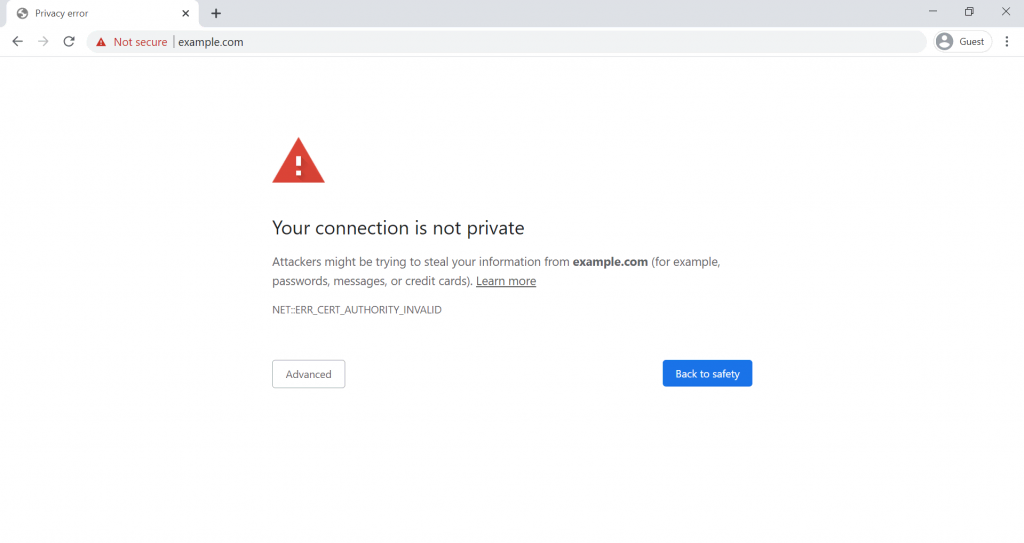 How to Fix Your Connection is Not Private Error in Google Chrome?